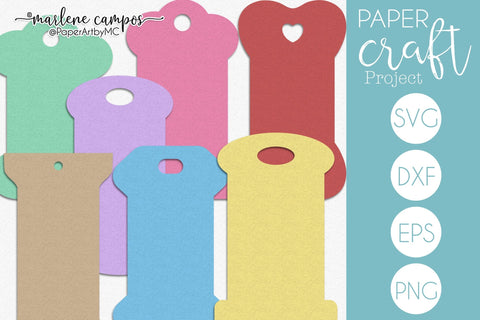 Ribbon Spools Patterns | SET of 7 | Cut Files | SVG SVG Marlene Campos 