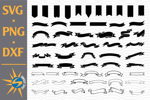 Ribbon SVG, PNG, DXF Digital Files Include SVG SVGStoreShop 