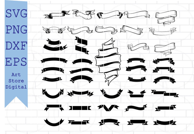 Ribbon svg, Ribbon svg bundle, Ribbon banner svg, Banner svg, label svg, Layer banner svg, Banner template svg SVG Artstoredigital 
