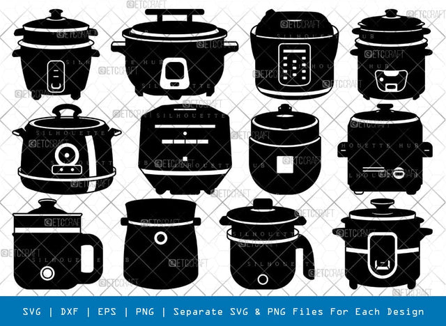 Rice Cooker Silhouette Svg Cricut Cut Files Png Bundle, SB01015 SVG ETC Craft 