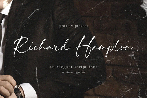 Richard Hampton - Elegant Script Font Timur type 