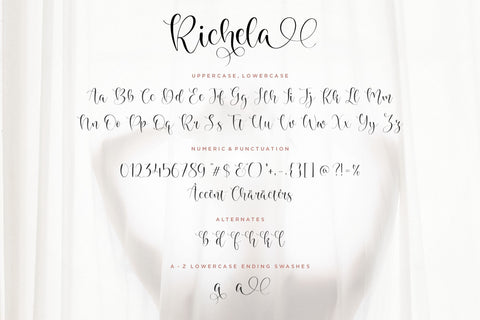 Richela is a Beautiful Lovely Modern Script Font Font Balpirick 