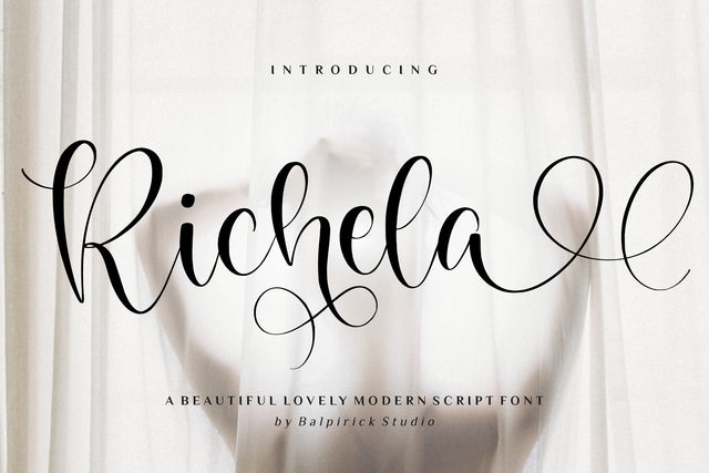 Richela is a Beautiful Lovely Modern Script Font Font Balpirick 