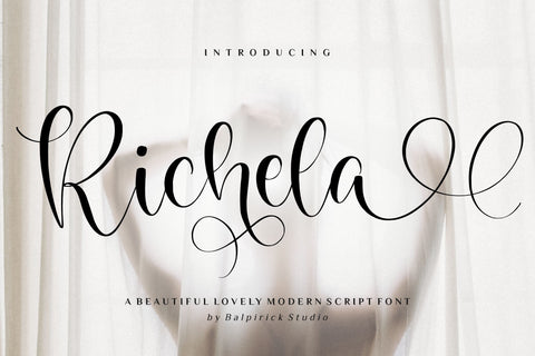Richela is a Beautiful Lovely Modern Script Font Font Balpirick 
