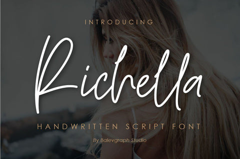 Richella Handwritten Script Font Font Balevgraph Studio 
