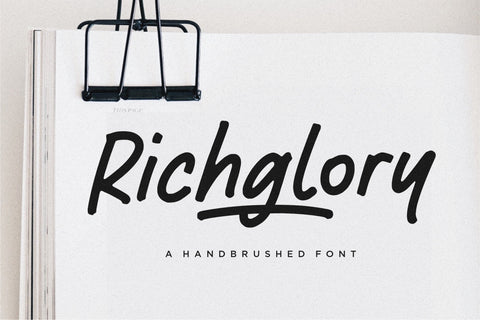 Richglory Handbrushed Font Font Letterative 