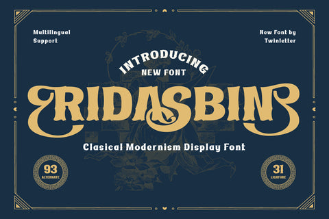 Ridasbin | Serif Classic Modernism Font twinletter 