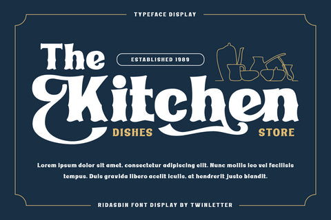 Ridasbin | Serif Classic Modernism Font twinletter 