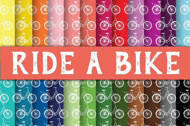Ride a Bike Digital Papers Sublimation Old Market 