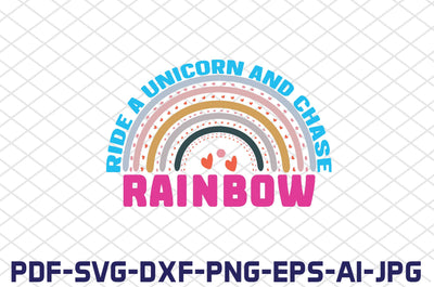 ride a unicorn and chase rainbow SVG farhad farhad 