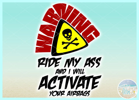 Ride My Ass And I Will Activate Your Airbags Snarky Car Decal SVG SVG SVGcraze 
