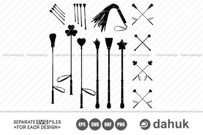 Riding Crops svg bundle, Riding Crops, Riding Crops silhouette, Equestrian Themed, eps, dxf, clipart, svg files, png, cricut,cut file SVG dahukdesign 