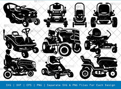 Riding Mower Silhouette, Riding Mower SVG, Lawn Mower Svg, Zero Turn Mower Svg, Landscaping Svg, Riding Mower Bundle, SB00870 SVG ETC Craft 