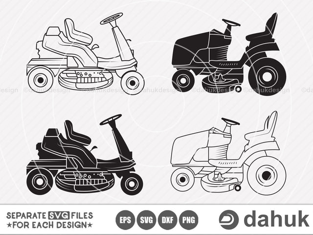Riding Mower SVG, lawn Mower svg, lawn Care, Mower Care svg, Cut file, for silhouette, svg, eps, dxf, Cricut design space, vinyl cut files SVG dahukdesign 