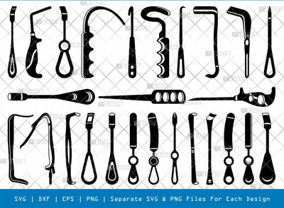 Right Angled Retractor Silhouette Svg Cricut Cut Files Png Bundle, SB01077 SVG ETC Craft 