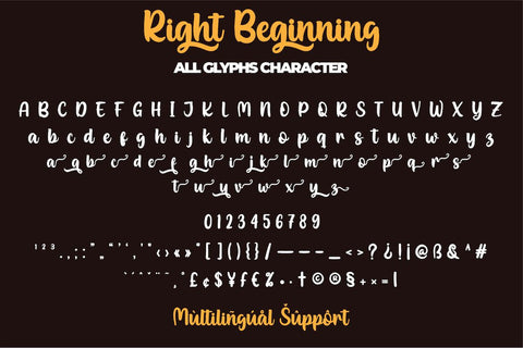 Right Beginning Font twinletter 