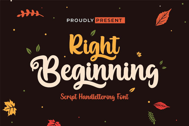 Right Beginning Font twinletter 