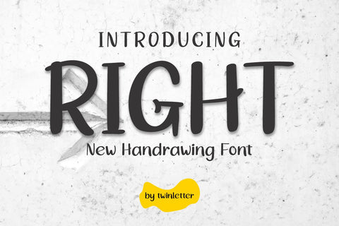 Right Font twinletter 