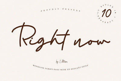 Right now Font Letterara 