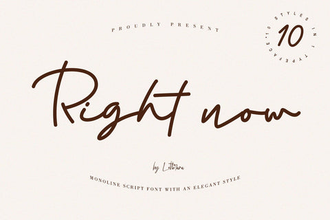 Right now Font Letterara 