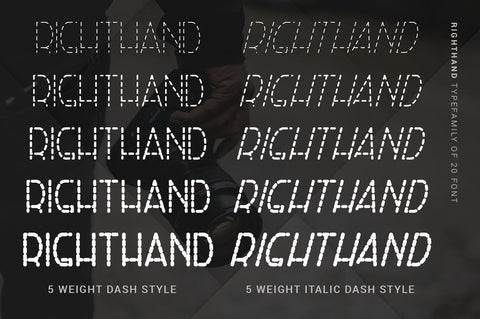 RightHand - 20 Monoline Fonts Font Ibey Design 