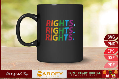 Rights LGBTQ gay pride month awareness T-shirt SVG EPS PNG SVG Sarofydesign 