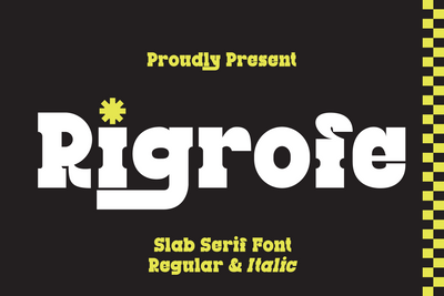 Rigrofe - Slab Serif Font Irvan Randi 