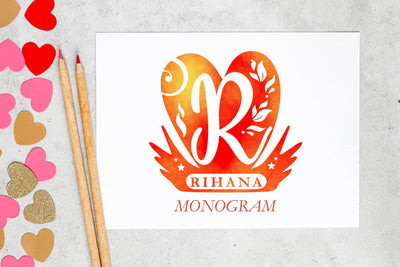 Rihana monogram Font Sulthan studio 