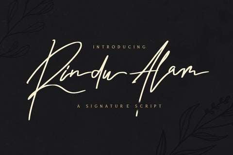 Rindu Alam - Signature Script Font Font StringLabs 
