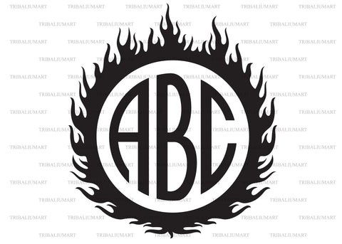 Ring of fire monogram SVG TribaliumArtSF 