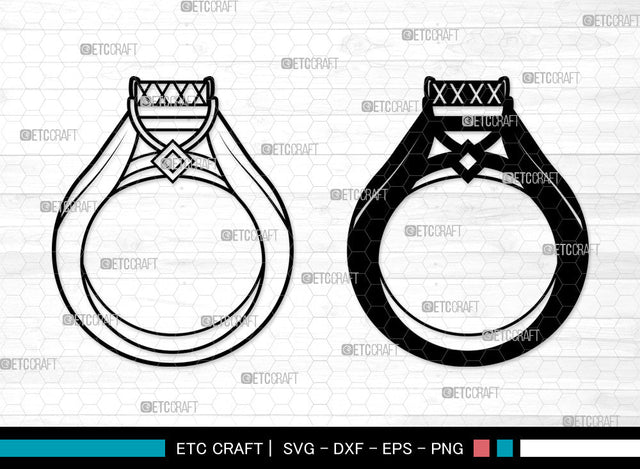 Ring SVG, Engagement Rings SVG, Diamond Ring Svg, Wedding Bands Svg, Couple Rings Svg, Ring SVG ETC Craft 