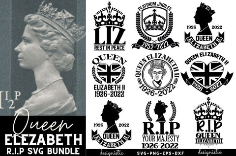RIP Queen Elizabeth SVG Bundle, RIP Queen Elizabeth Shirt SVG DESIGNISTIC 