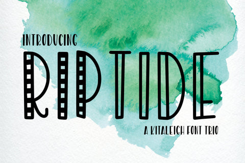 Rip Tide Stripe (Font Trio) Font Kitaleigh 