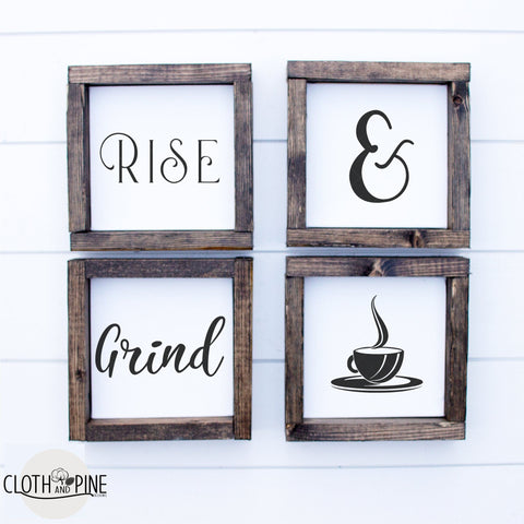 Rise and Grind SVG Cloth and Pine Designs 
