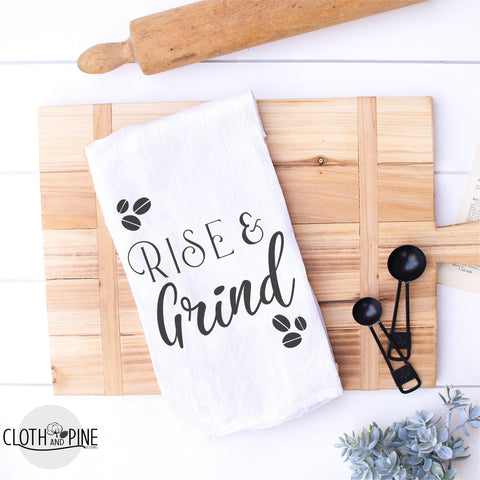 Rise and Grind SVG Cloth and Pine Designs 