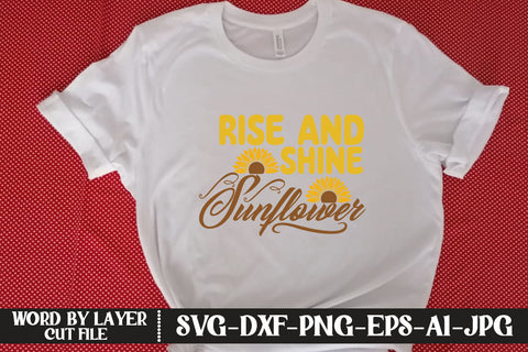 Rise and Shine Sunflower SVG CUT FILE SVG MStudio 
