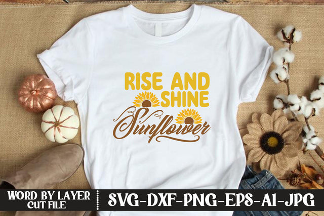 Rise and Shine Sunflower SVG CUT FILE SVG MStudio 