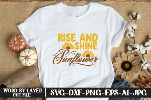 Rise and Shine Sunflower SVG CUT FILE SVG MStudio 