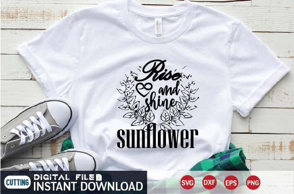 rise and shine sunflower SVG designer krishna 