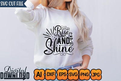 Rise and Shine,SVGs,Quotes and Sayings,Food & Drink,On Sale, Print & Cut SVG Newmockups 