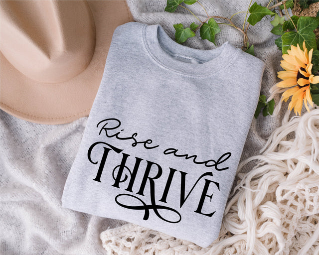 Rise And Thrive SVG, Boss Babe Svg, Grind Svg , Sassy Business Mom svg, Motivational svg, Positive sayings svg, Success Svg, Rise and Grind SVG Fauz 