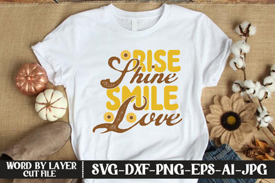 Rise Shine Smile Love SVG CUT FILE SVG MStudio 