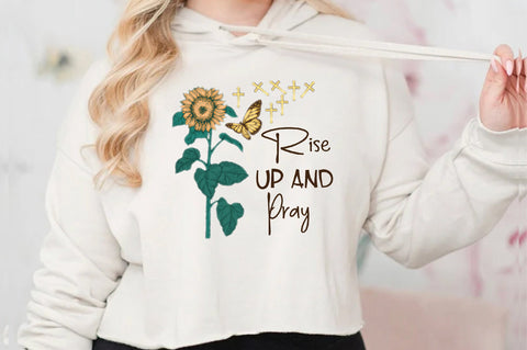 Rise Up and Pray Sunflower Butterfly PNG Sublimation Jagonath Roy 