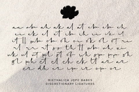 Rithalica Jope Babes luxury chic handwritten font Font Akrt Std 