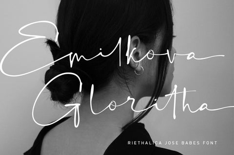 Rithalica Jope Babes luxury chic handwritten font Font Akrt Std 