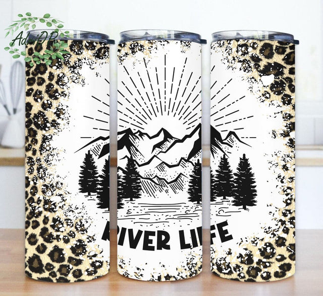 River Life 20 oz Skinny Tumbler, Sublimation Design, Digital Download PNG Sublimation AdriOP 