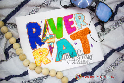 River Rat lightning Bolt Zigzag Applique Machine Embroidery Design Embroidery/Applique DESIGNS Greedy Stitches 