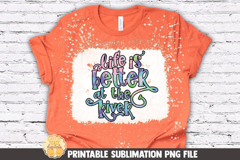 River Sublimation Bundle | 6 Tie Dye Summer Designs Sublimation Cheese Toast Digitals 