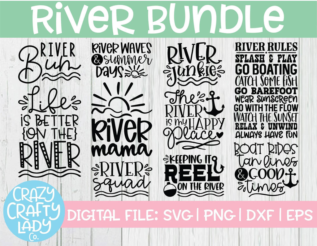 River SVG Cut File Bundle - So Fontsy