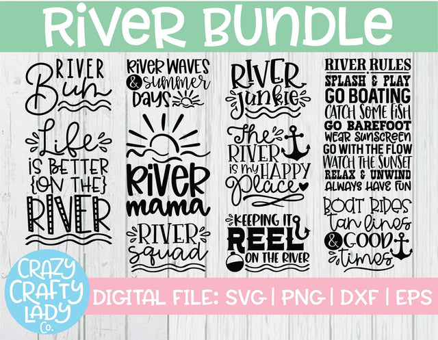 River SVG Cut File Bundle SVG Crazy Crafty Lady Co. 